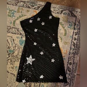 Black sequin dress with stars size small